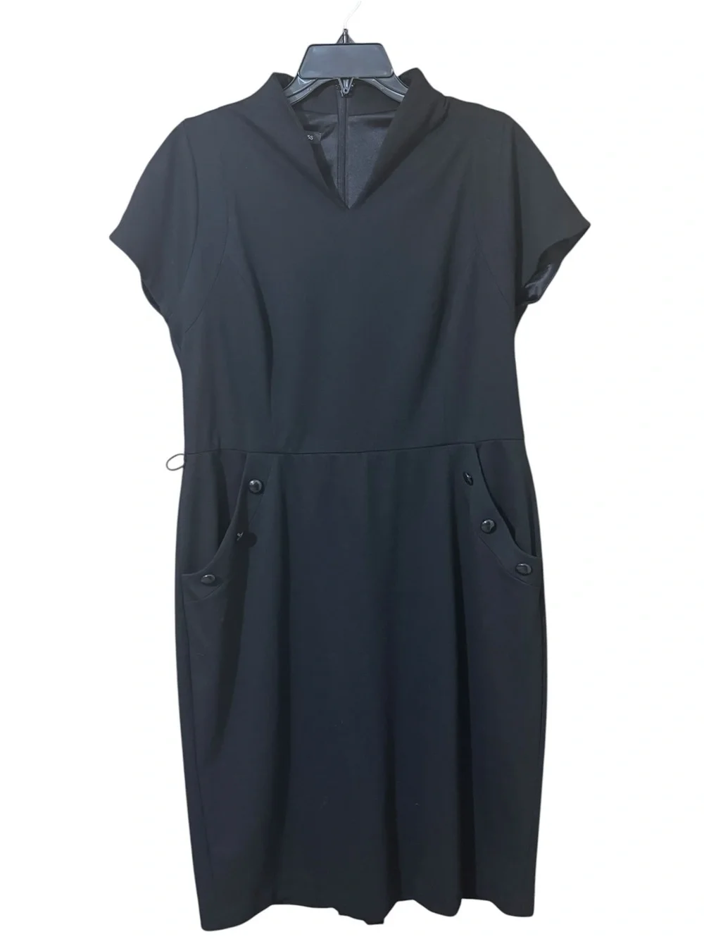 JONES WEAR DRESS Day To Dinner Sheath Dress 16 20.5” p2p Black $90 Retail NWT*
